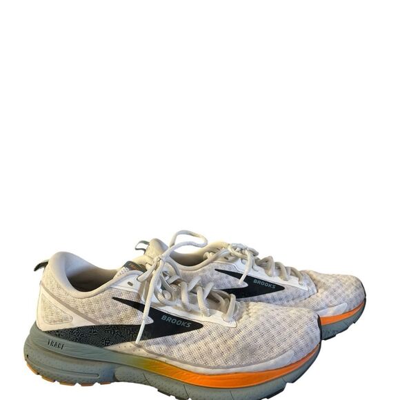 Brooks Trace 3 White Goblin Blue 1104121D185 Men’s Size 9.5D - Picture 1 of 7